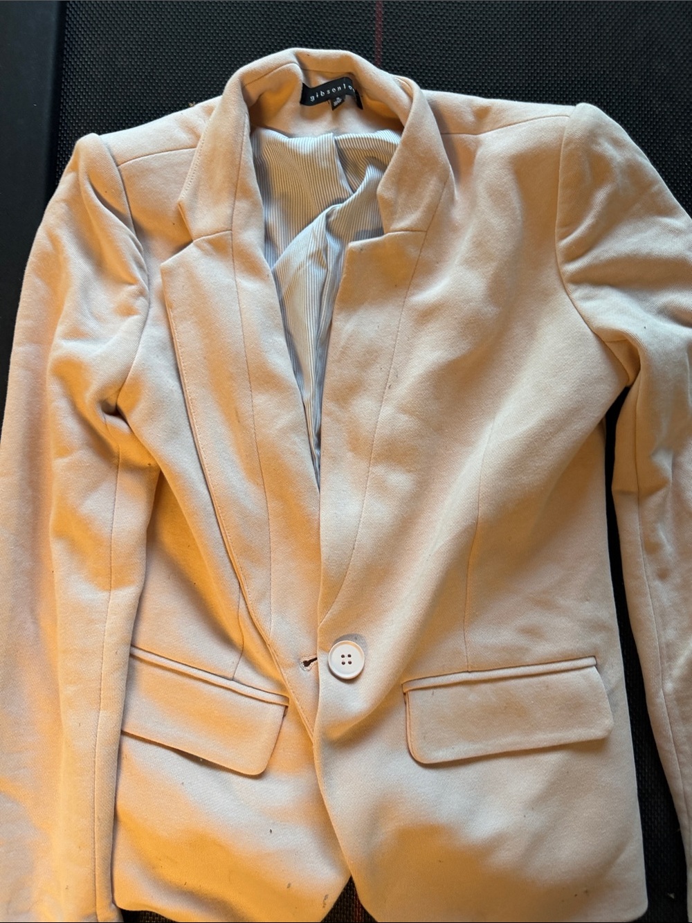 BB Dakota Cream Single-Button Tailored Blazer